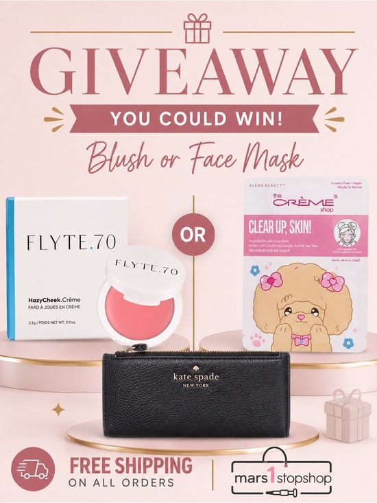 Other - Kate spade wallet or $36 blush or face mask giveaway